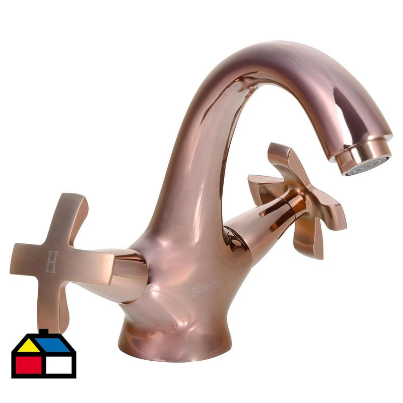 STRETTO - Monoblock lavatorio Lotta cobre láscar