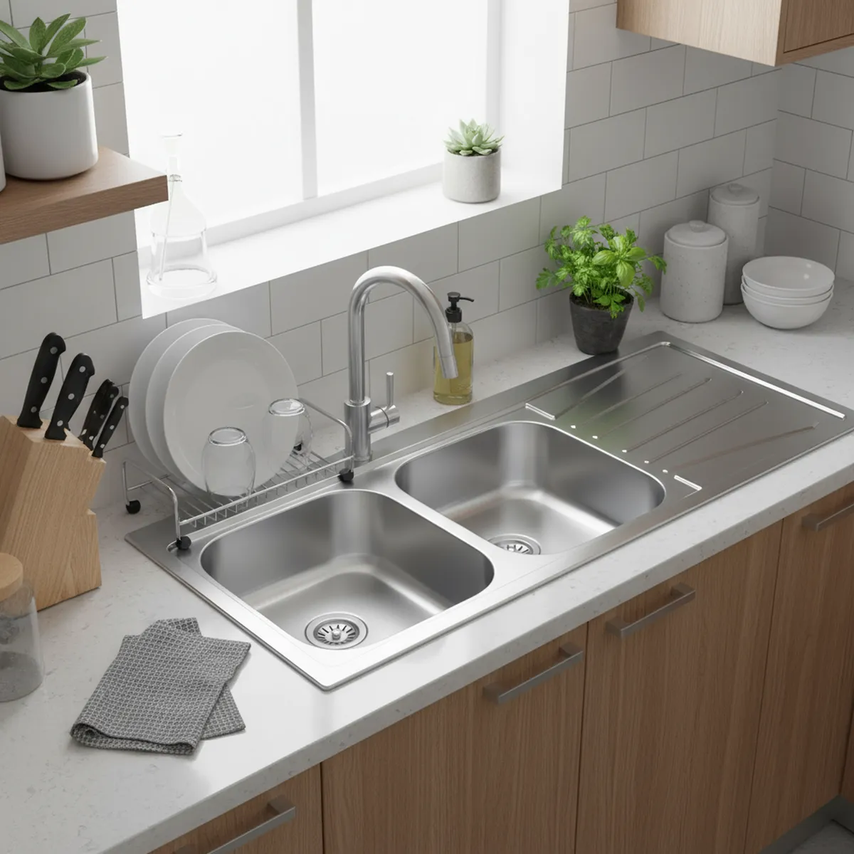 TEKA - Lavaplatos Sobreponer Derecho 2 Cubeta(s) 120x15.5x50 cm Acero inoxidable