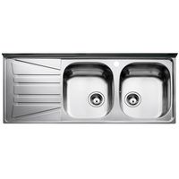 Lavaplatos 2 Cubeta(s) 120x15.5x50 cm Acero inoxidable