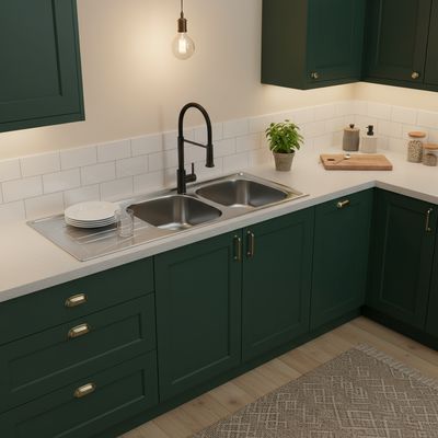 Imagen 2 del producto Lavaplatos 2 Cubeta(s) 120x15.5x50 cm Acero inoxidable