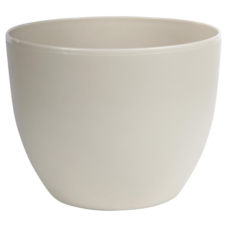 Macetero de plástico 30 cm plata