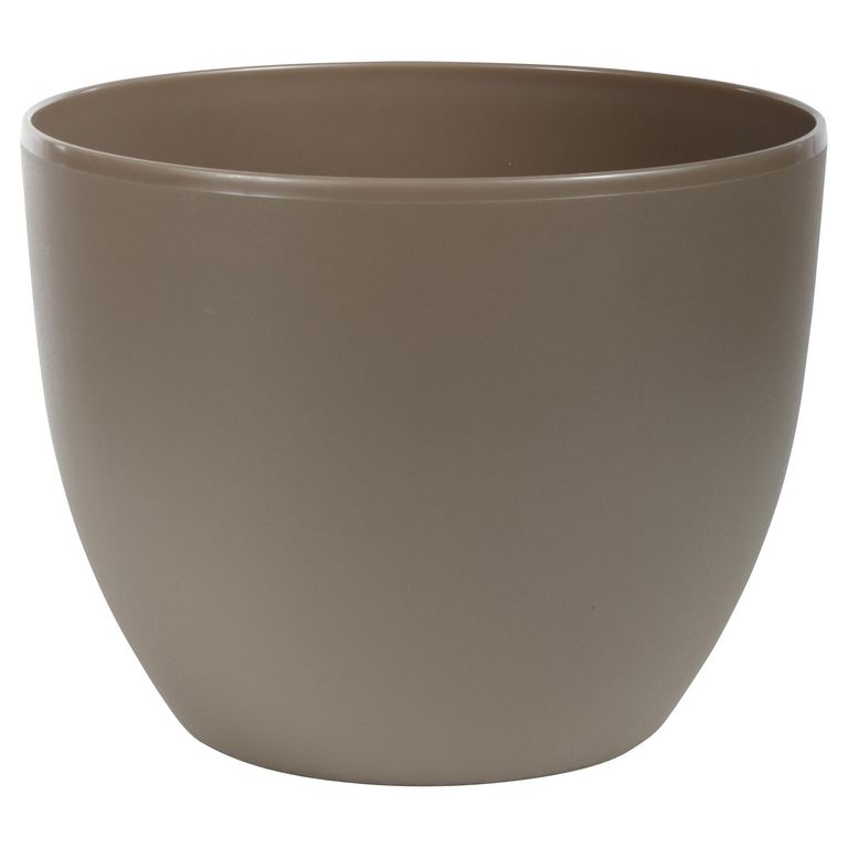 Macetero de plástico 30 cm plata