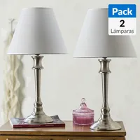 Pack de 2 Lámparas de Mesa M513TL-L Blanco 30x53 cm