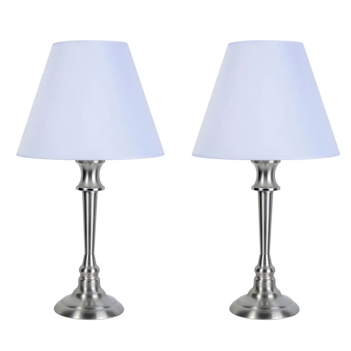 CASA BONITA - Pack de 2 Lámparas de Mesa M513TL-L Blanco 30x53 cm