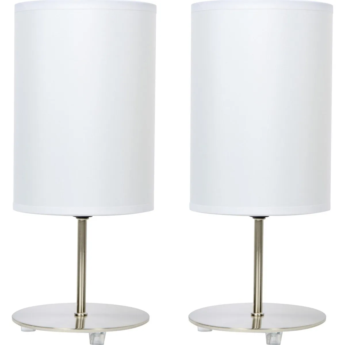 CASA BONITA - Pack de 2 Lámparas de Mesa Niza Blanco 14x32 cm