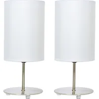 Pack de 2 Lámparas de Mesa Niza Blanco 14x32 cm