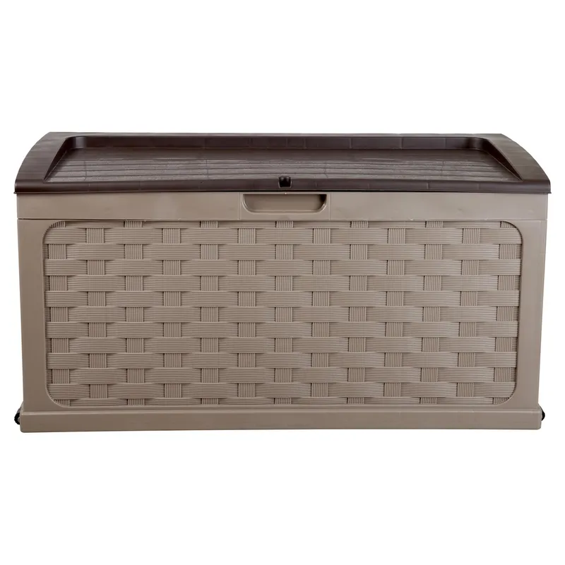 STARPLAST - Baúl de jardín 117x56x58 cm de plástico Café