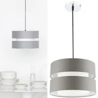 Lámpara Colgante 1 Luz Acero Gris