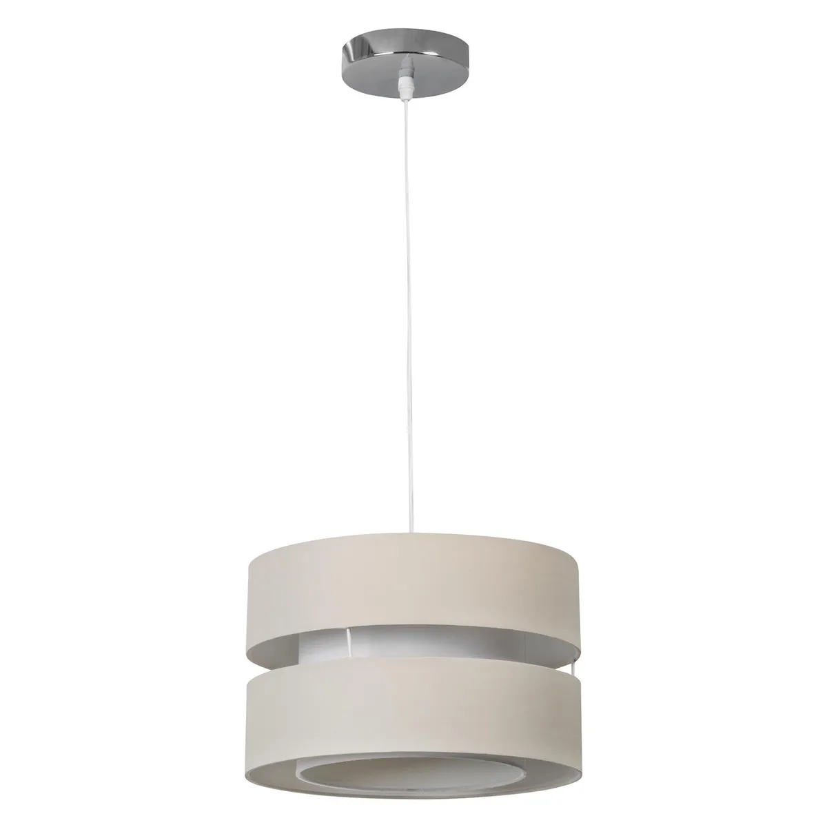 JUST HOME COLLECTION - Lámpara Colgante 1 Luz Tela Beige