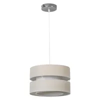 Lámpara Colgante 1 Luz Tela Beige