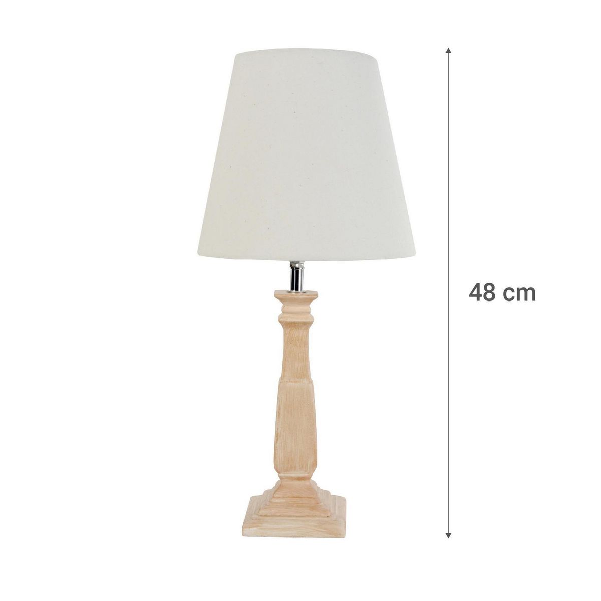 JUST HOME COLLECTION - Lámpara Mesa Victoria Blanco 22x48 cm