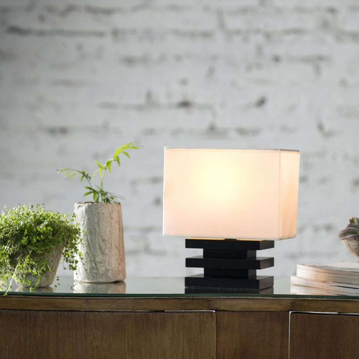 JUST HOME COLLECTION - Lámpara Mesa Josefa Café 23x27 cm