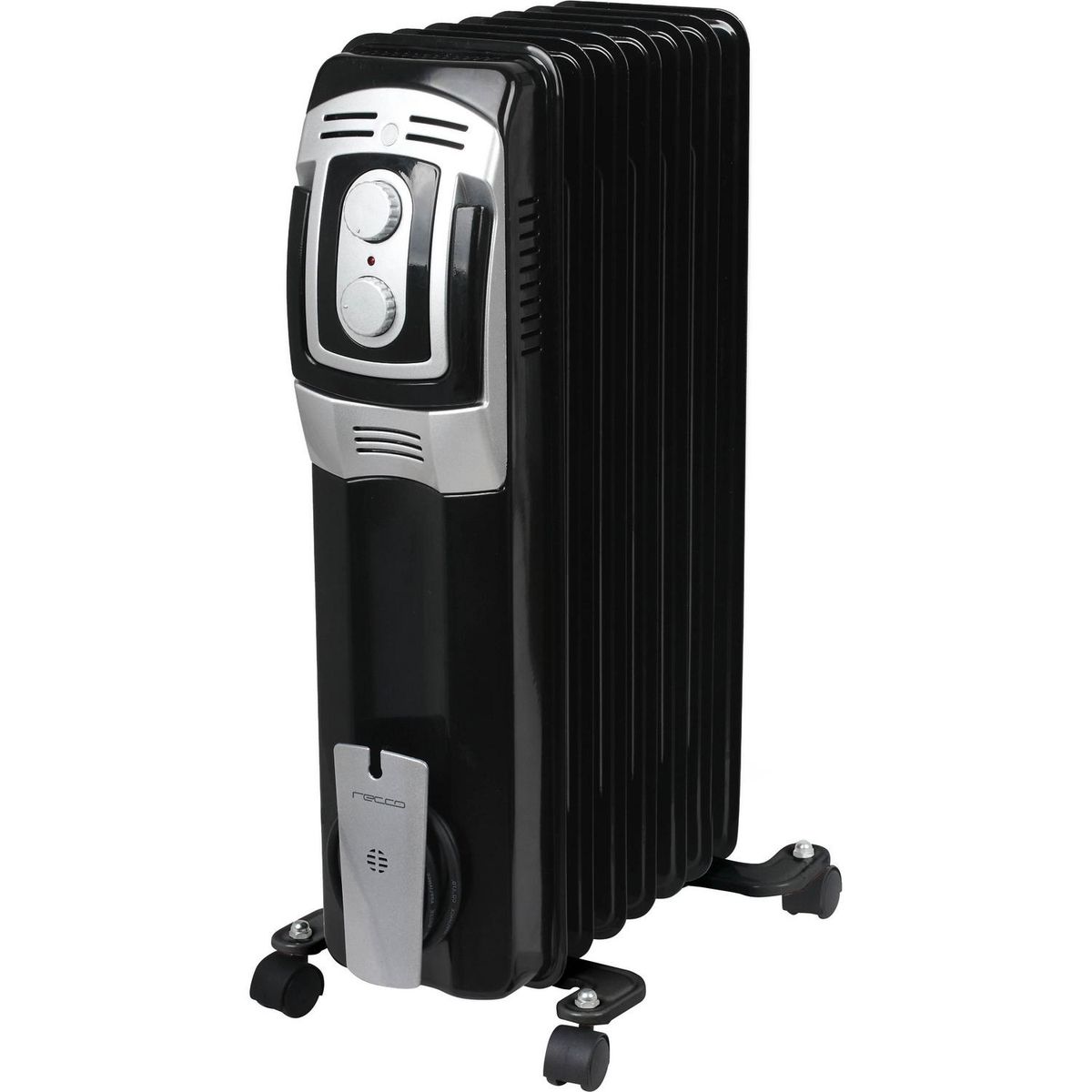 RECCO - Calefactor 200 W Oleoeléctrica Negro y gris