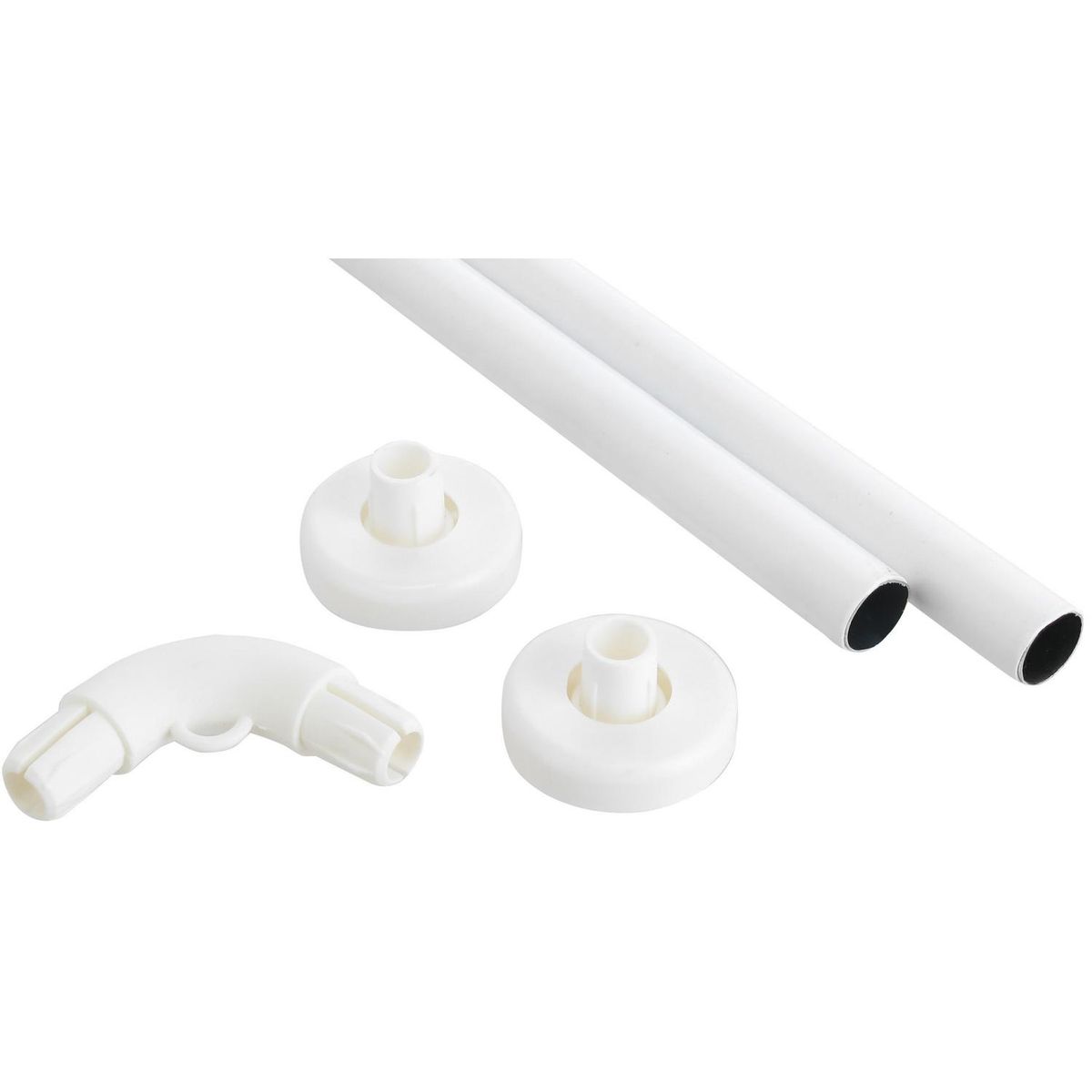 DVP - Kit de barra para cortina 5 piezas PVC