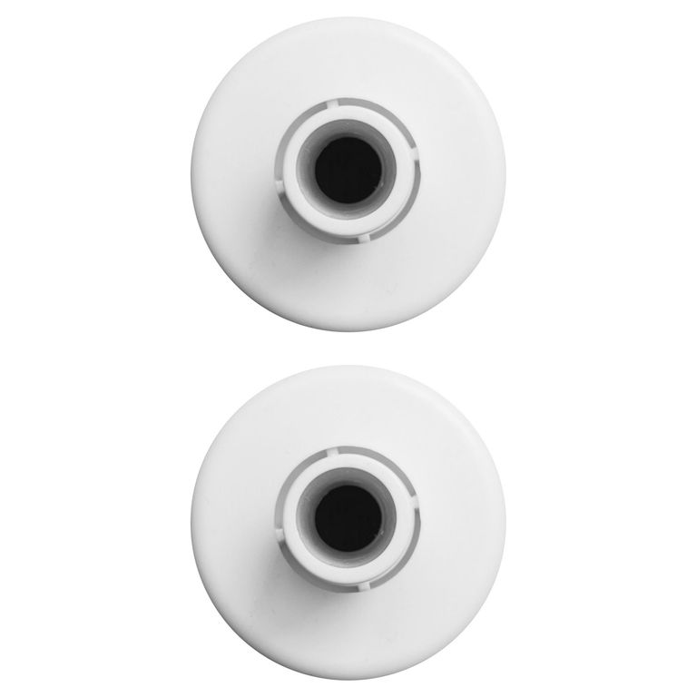 Set de soportes para barra de baño PVC blanco