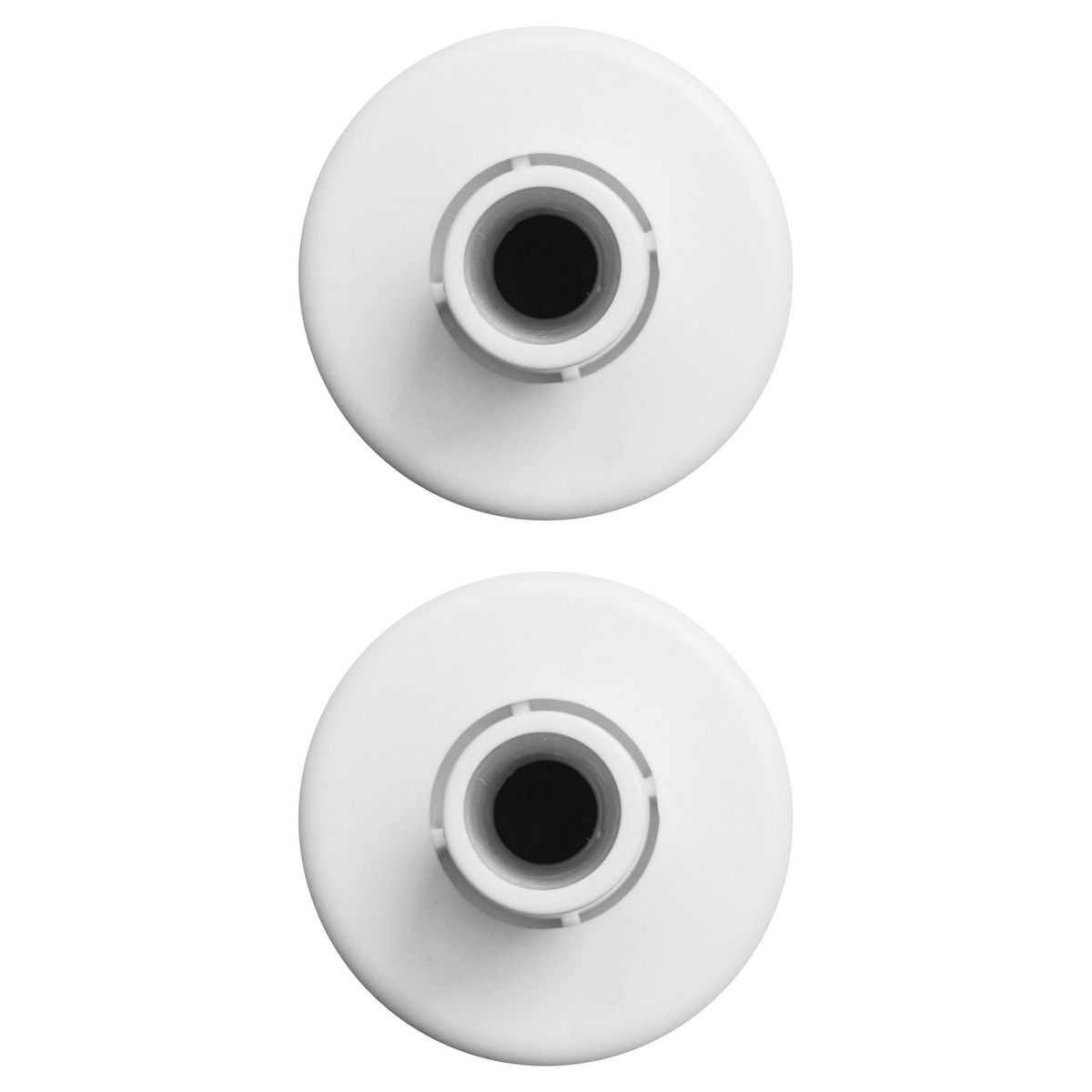 DVP - Set de soportes para barra de baño PVC blanco