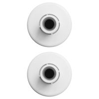 Set de soportes para barra de baño PVC blanco