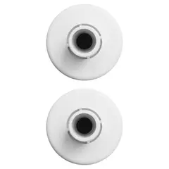 DVP - Set de soportes para barra de baño PVC blanco