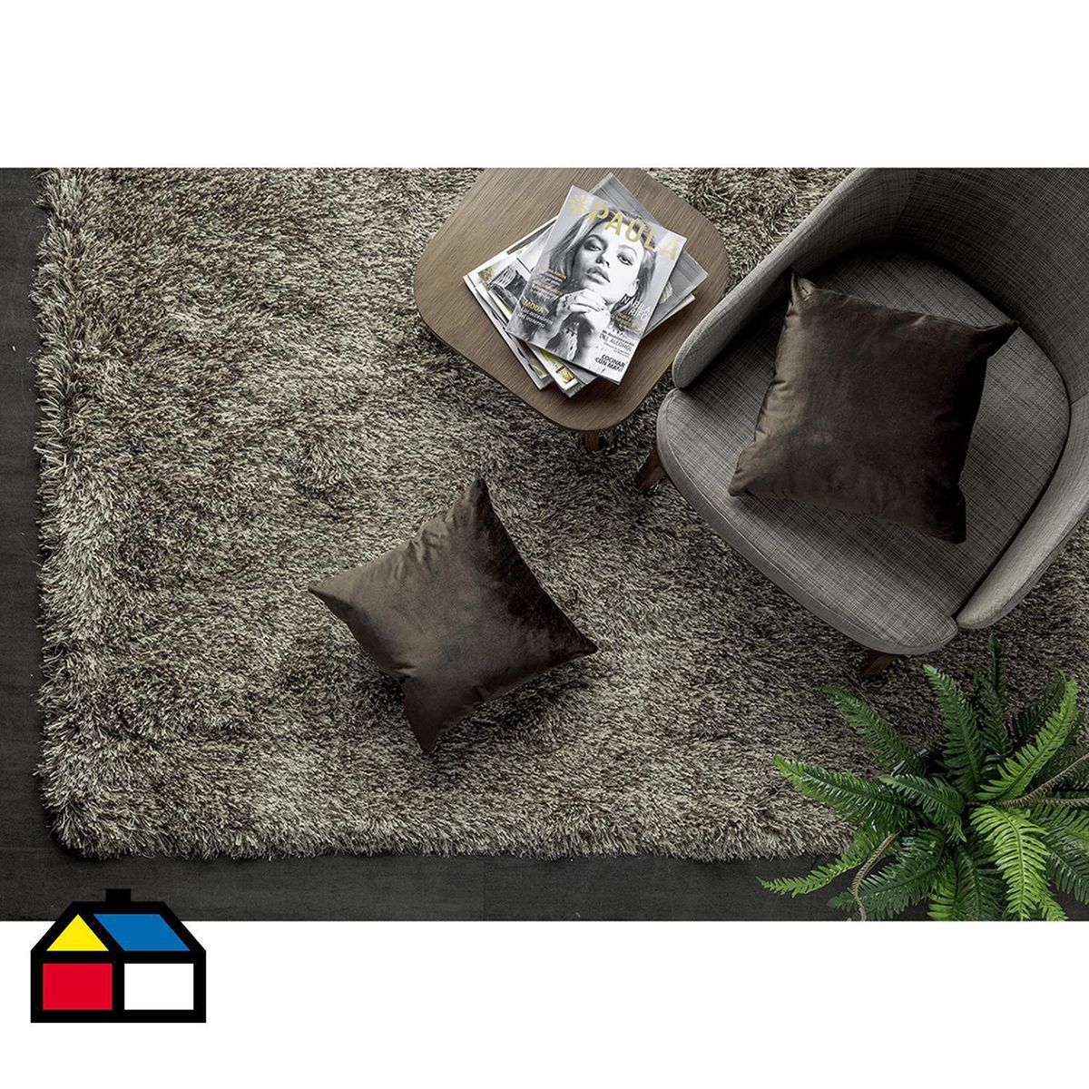 JUST HOME COLLECTION - Alfombra Shaggy Cashmere 160x230 cm Café