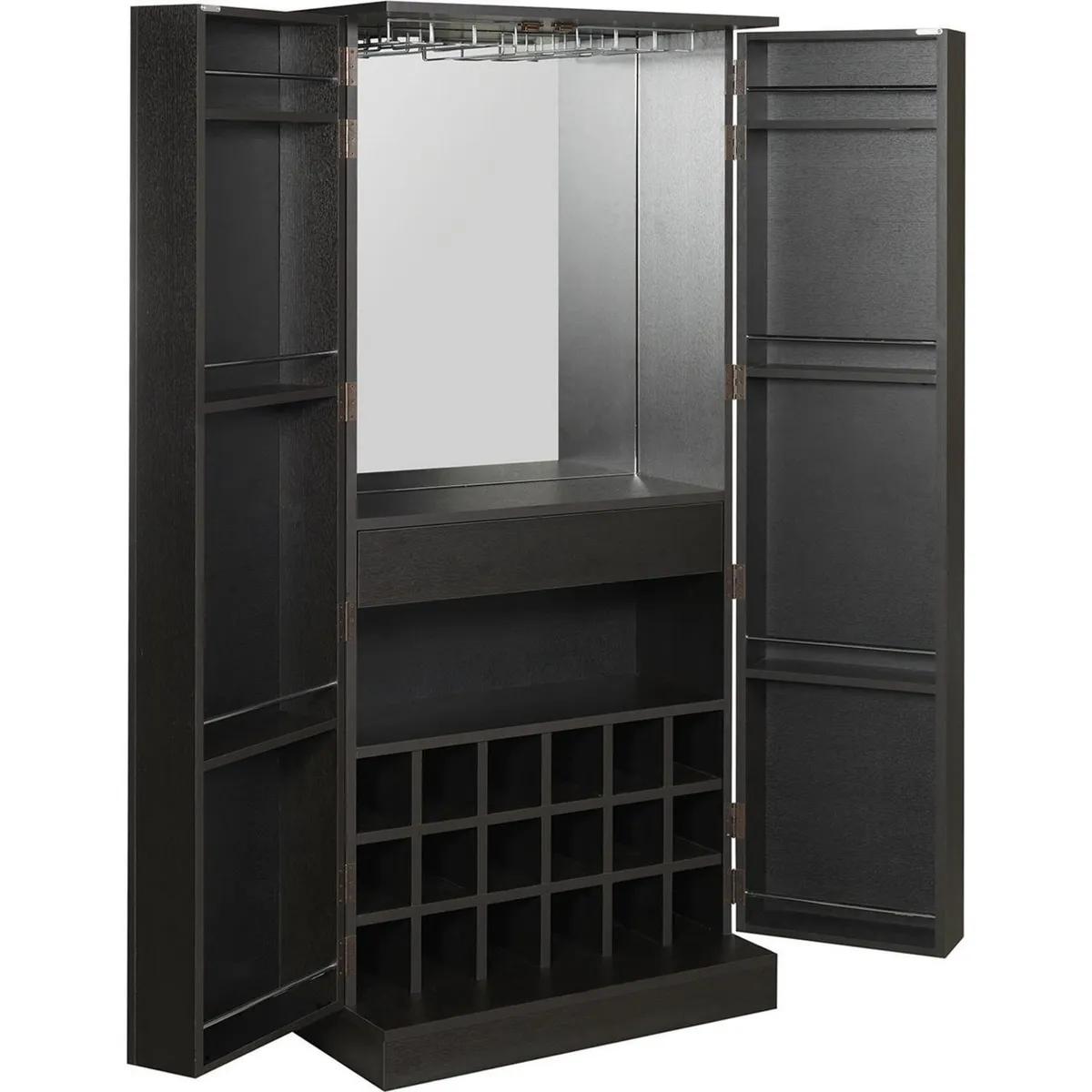 HOMY - Bar con Espejo Malbec 75x175x41 cm Wengué