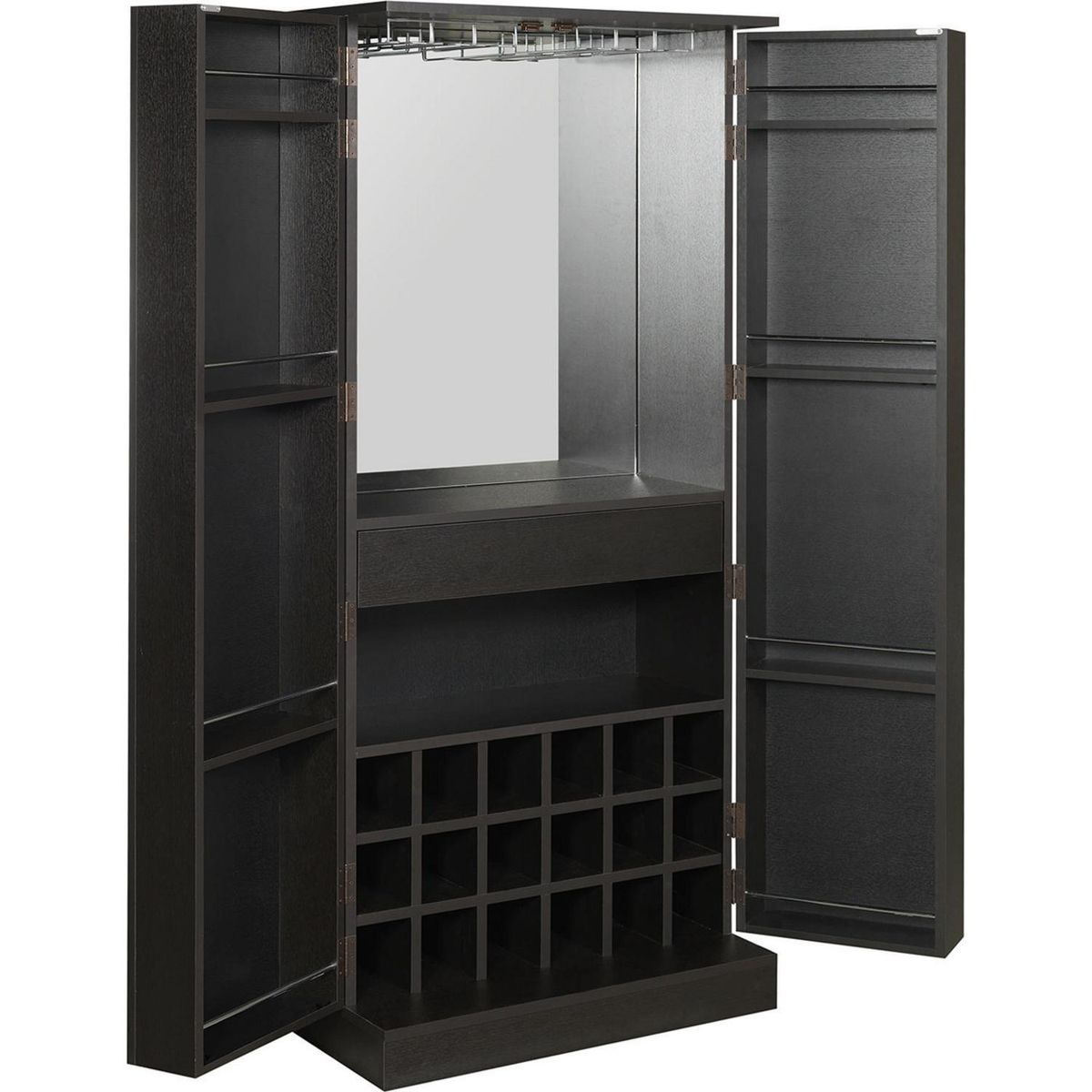 HOMY - Bar con Espejo Malbec 75x175x41 cm Wengué