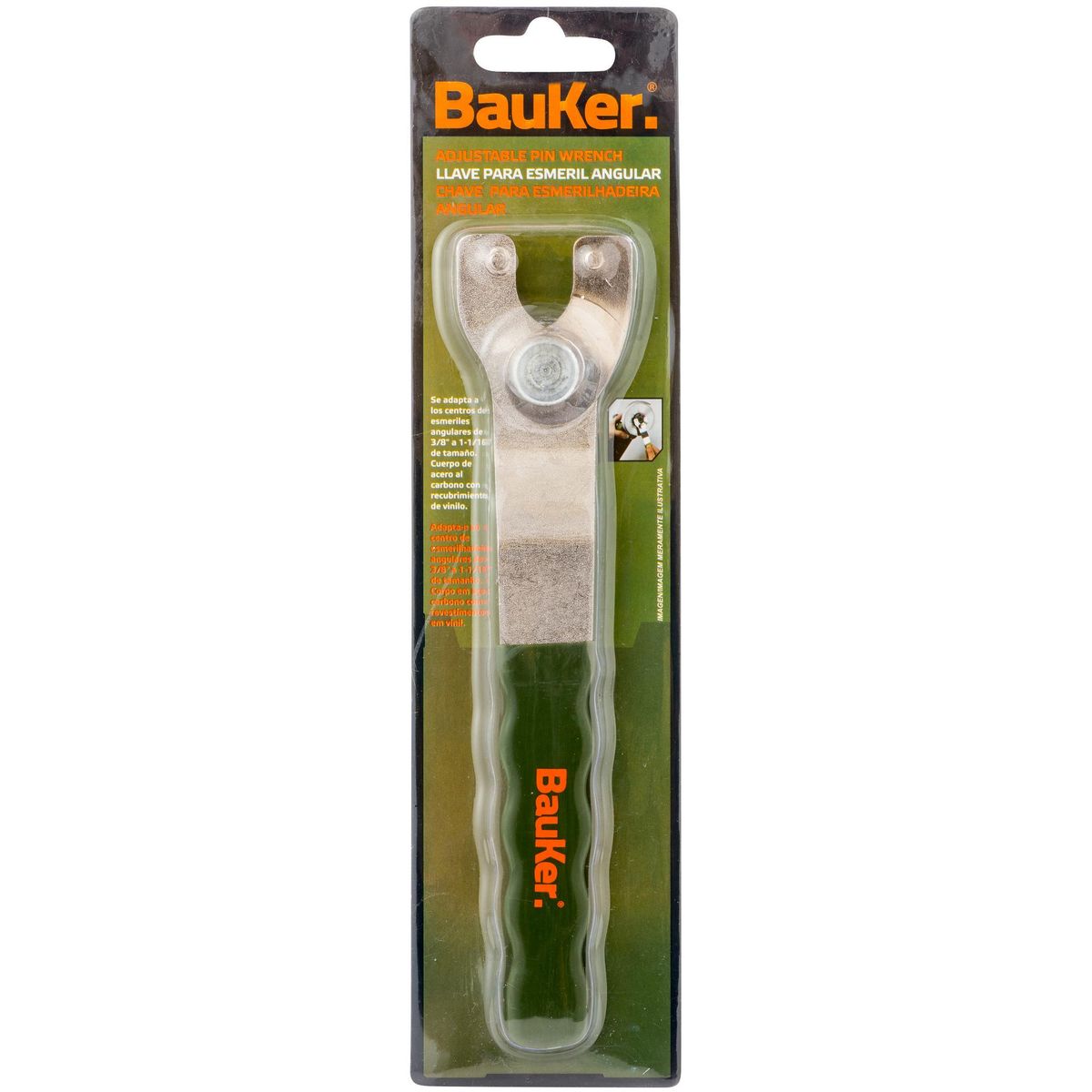 BAUKER - Llave ajustable para esmeril metal