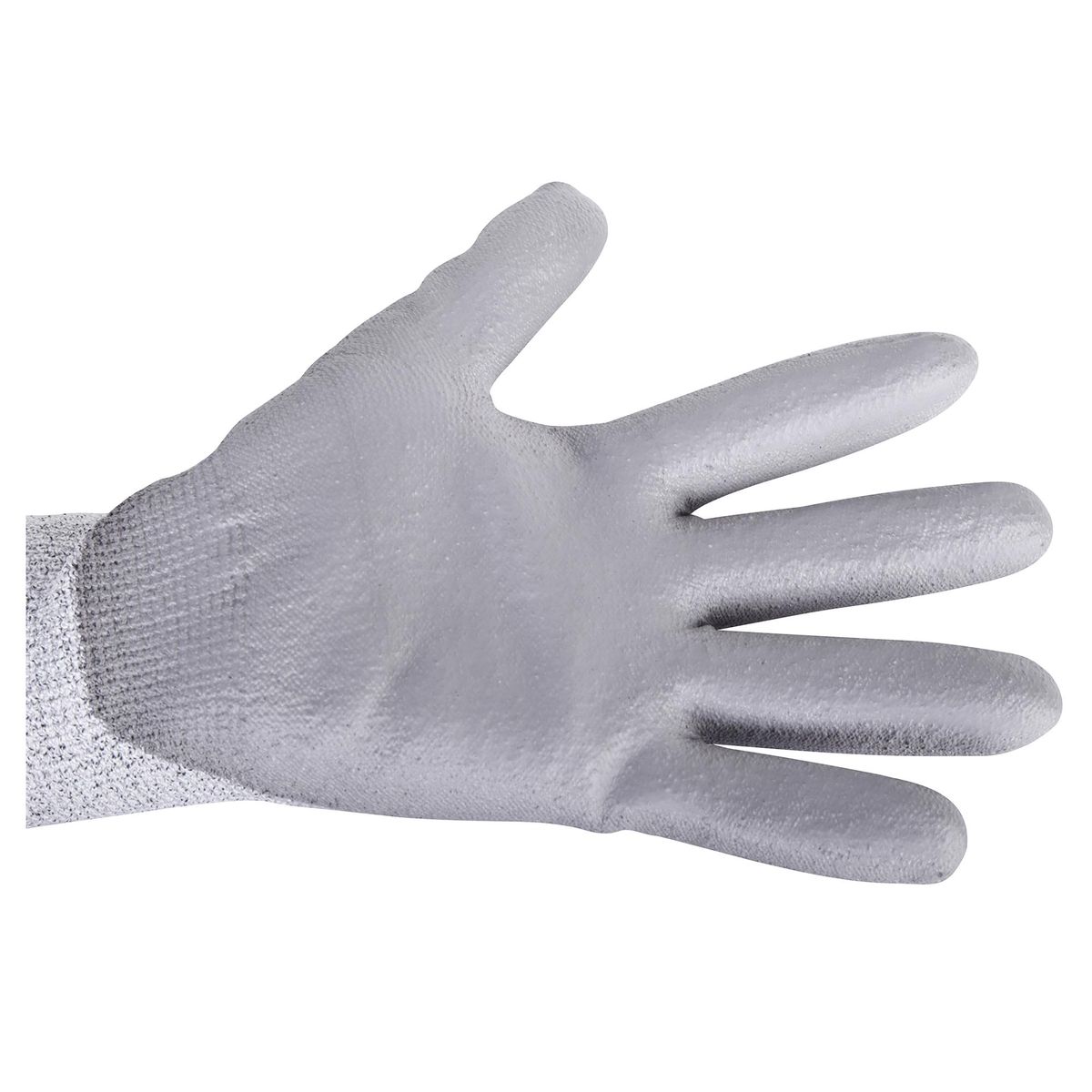 REDLINE - Guante Multiuso Tejido y Palma Anticorte Grado 5 Profesional de Tela L Gris
