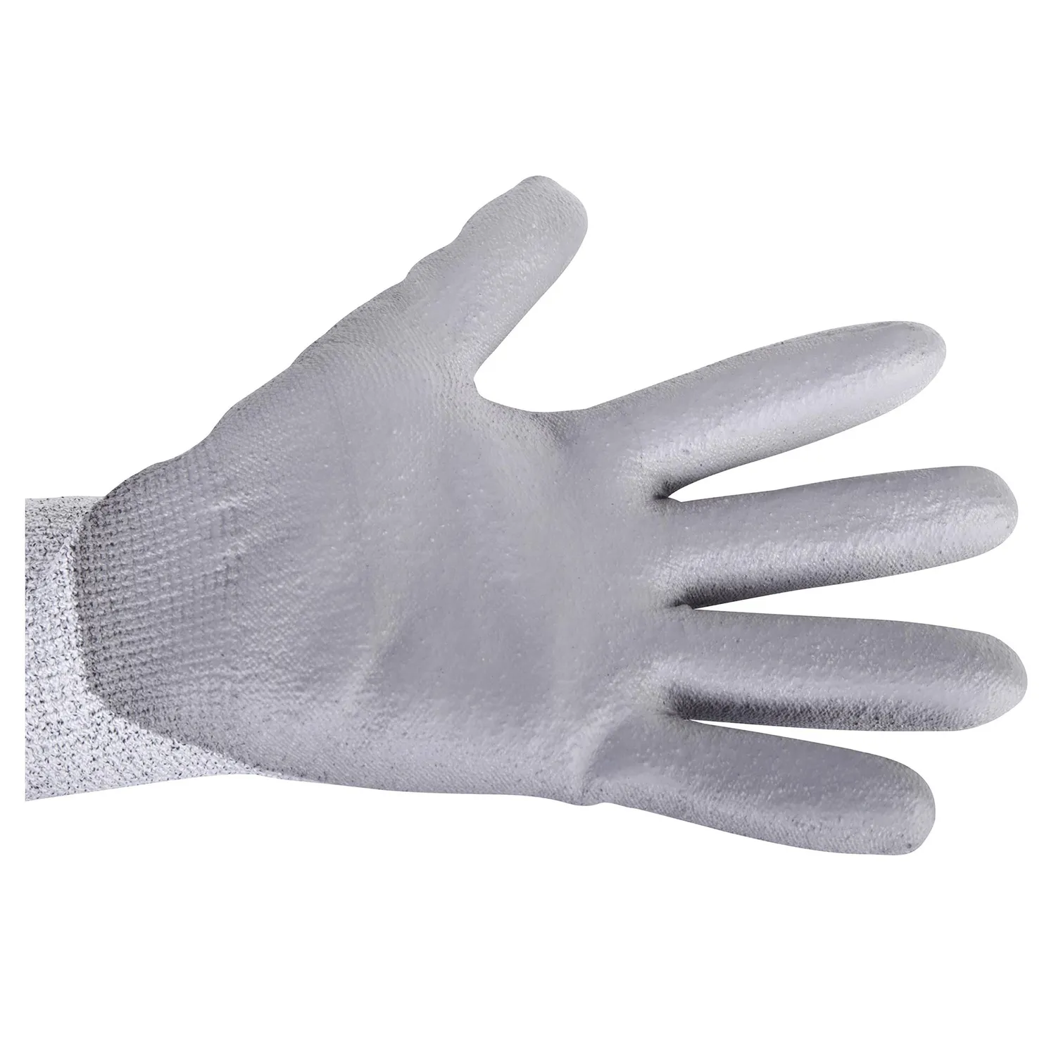 REDLINE - Guante Multiuso Tejido y Palma Anticorte Grado 5 Profesional de Tela L Gris