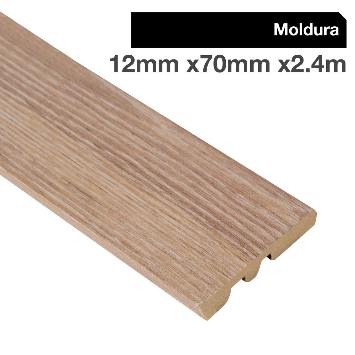 HOLZTEK - Guardapolvo MDF Roble 12 mm 7x240 cm