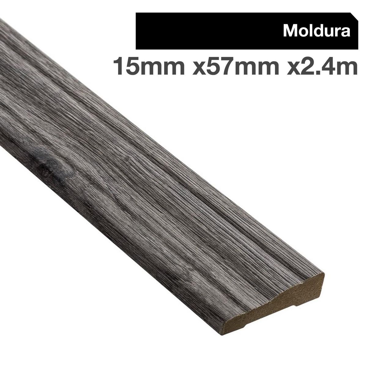 HOLZTEK - Moldura Pilastra MDF Ceniza 15 mm 5.7x240 cm