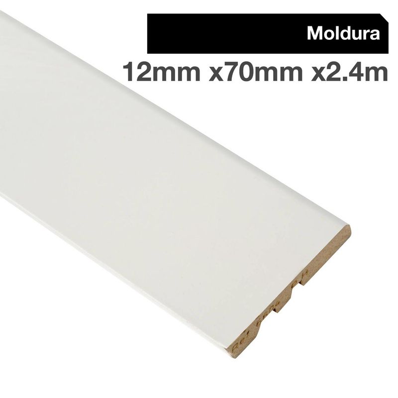 HOLZTEK - Guardapolvo MDF Blanco 12 mm 7x240 cm