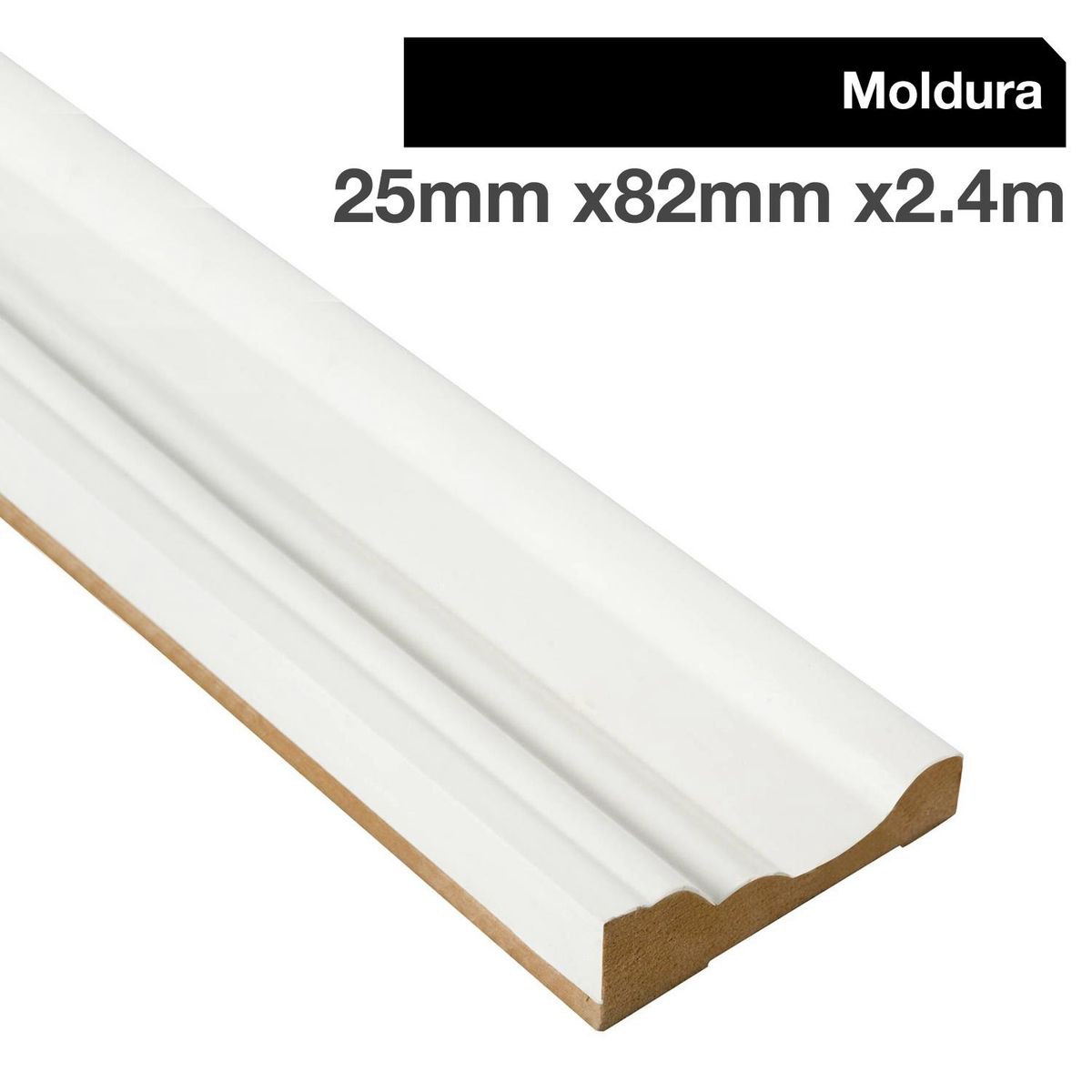 HOLZTEK - Guardapolvo MDF Blanco 25 mm 8.2x240 cm
