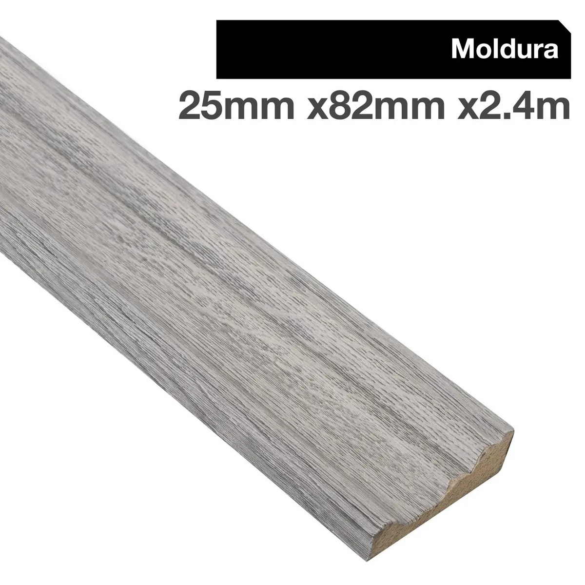 HOLZTEK - Guardapolvo MDF Ceniza 25 mm 8.2x240 cm