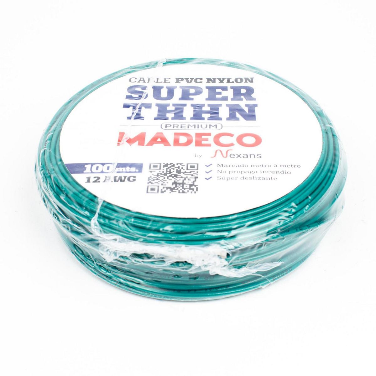 MADECO - Cable Eléctrico Premium THHN 1x12AWG/4MM2 Verde 100 metro(s) 