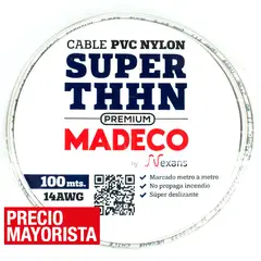 MADECO - Cable eléctrico Premium (Thhn) 14 Awg 100 m Blanco