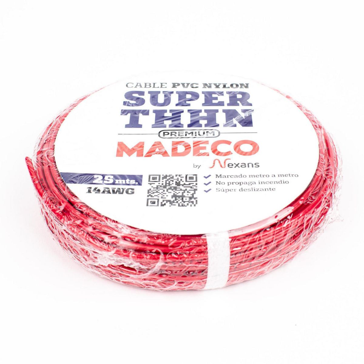 MADECO - Cable Eléctrico Premium THHN 1x14AWG/2,5MM2 Rojo 25 metro(s) 