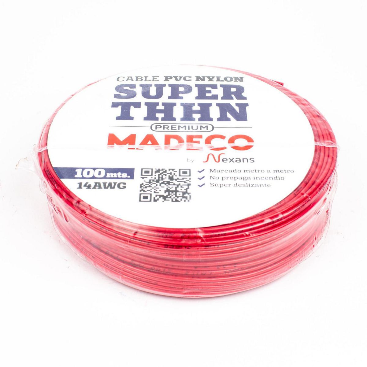MADECO - Cable Eléctrico Premium THHN 1x14AWG/2,5MM2 Rojo 100 metro(s) 