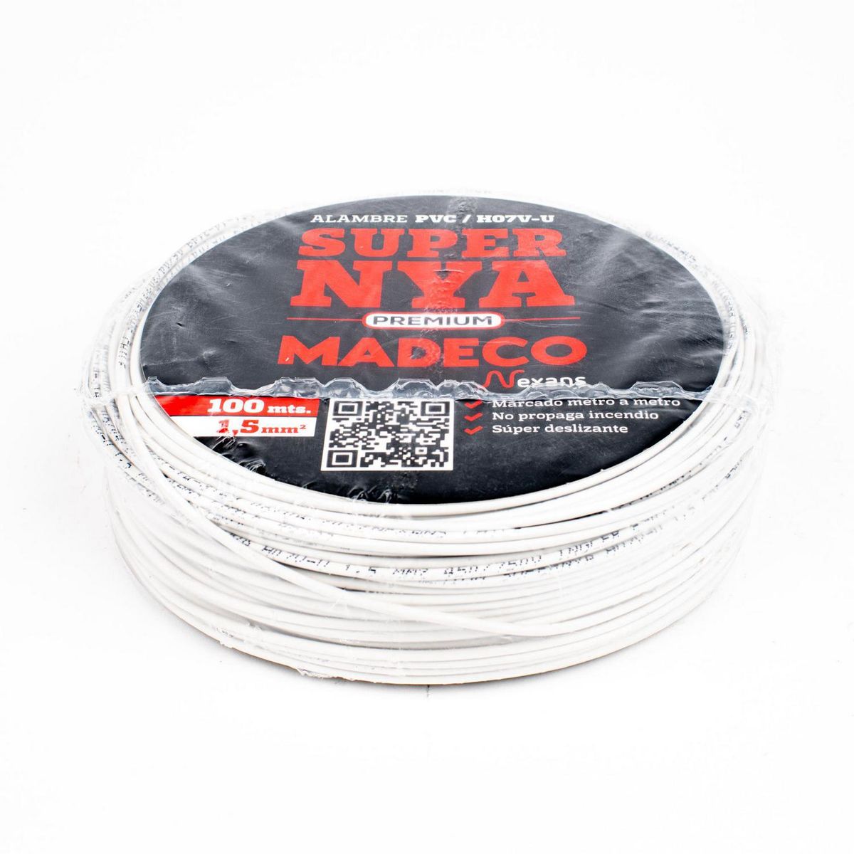 MADECO - Alambre NYA Premium 1x1,5 mm2 Blanco 100 metro(s) 