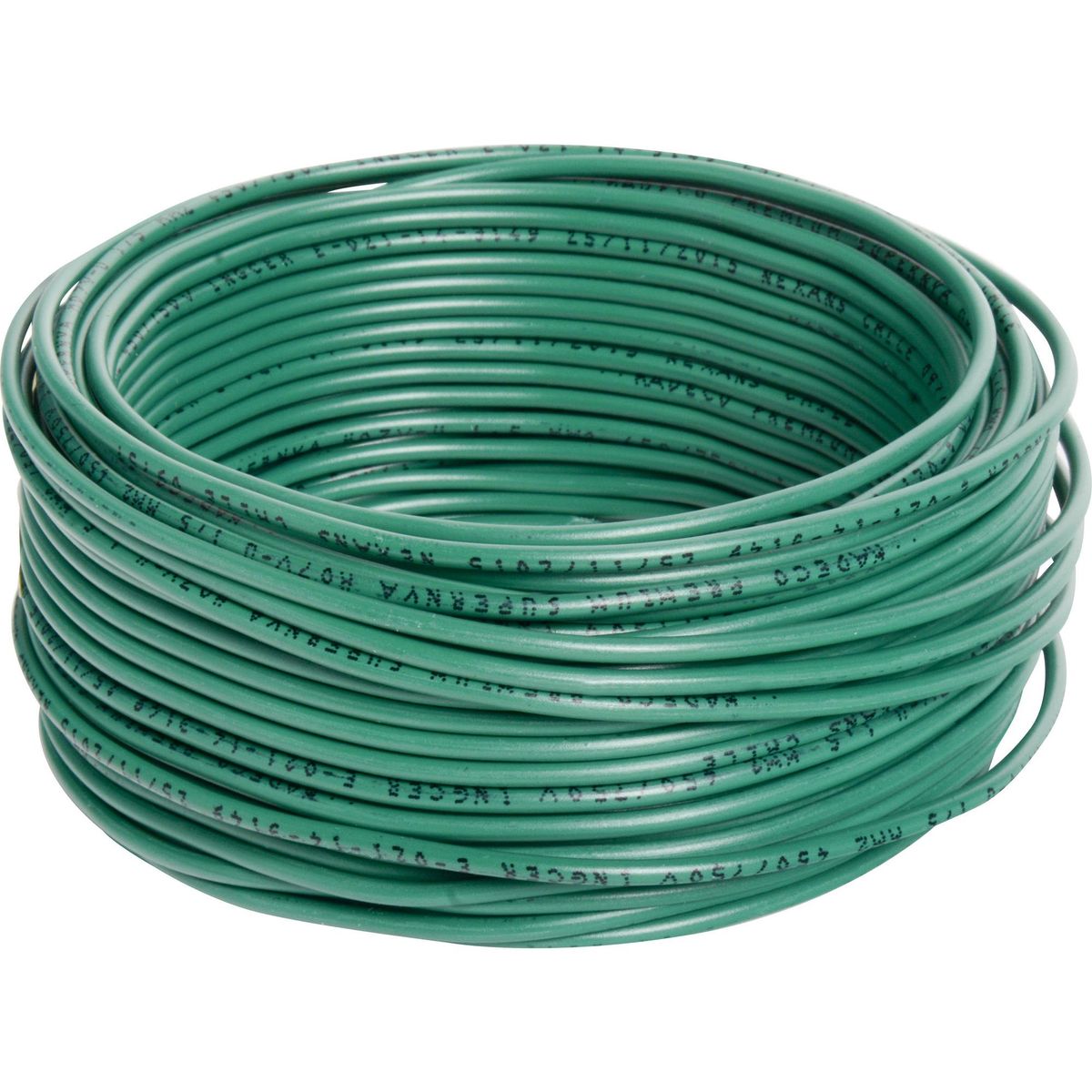 MADECO - Alambre de Cobre Aislado Premium H07V-U 1x1,5 mm2 Verde 25 metro(s) 
