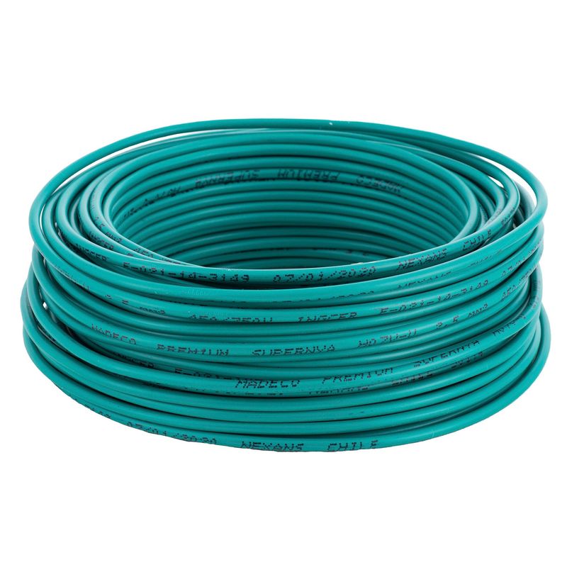 MADECO - Alambre de cobre aislado Premium (H07V-U) 2,5 mm2 25 m Verde