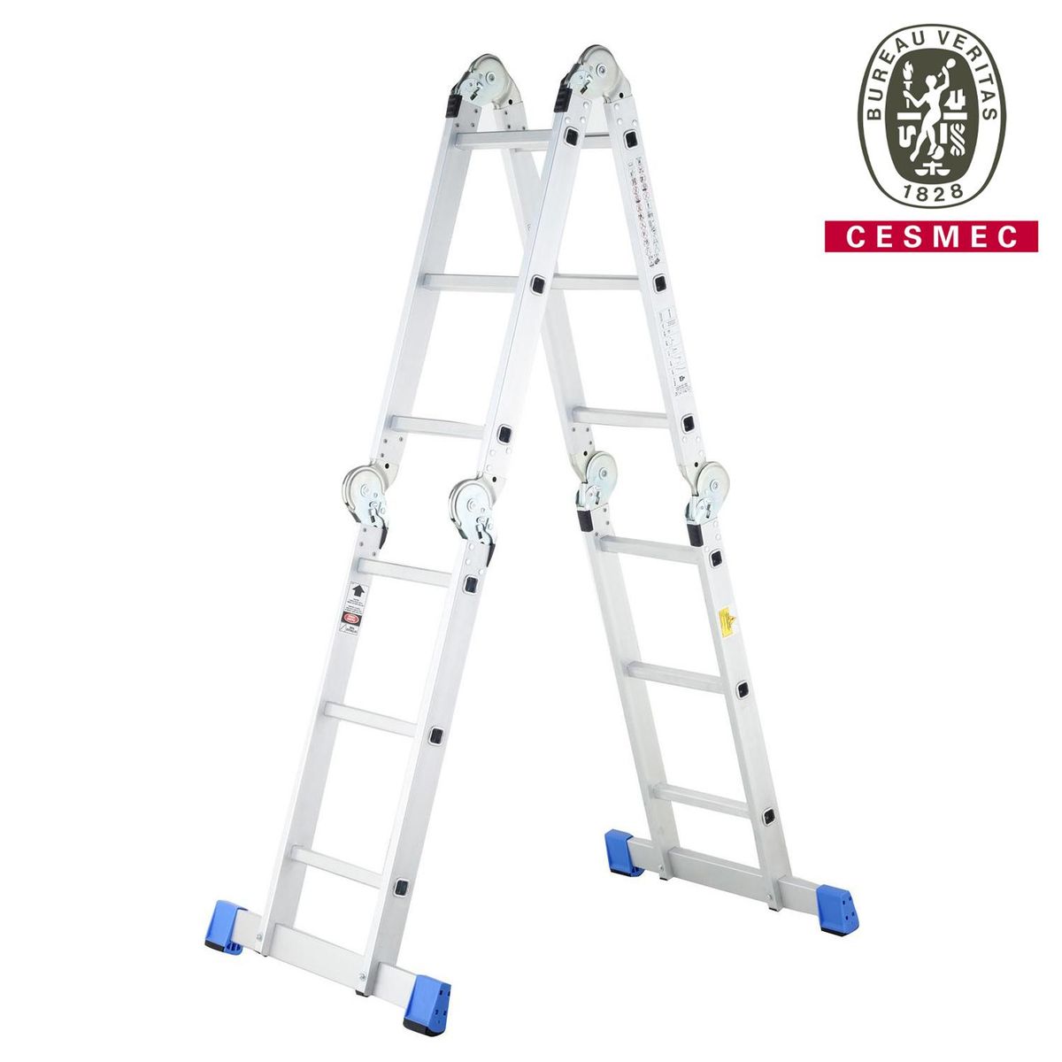 REDLINE - Escalera multipropósito + plataforma. Resistencia 150 kg.