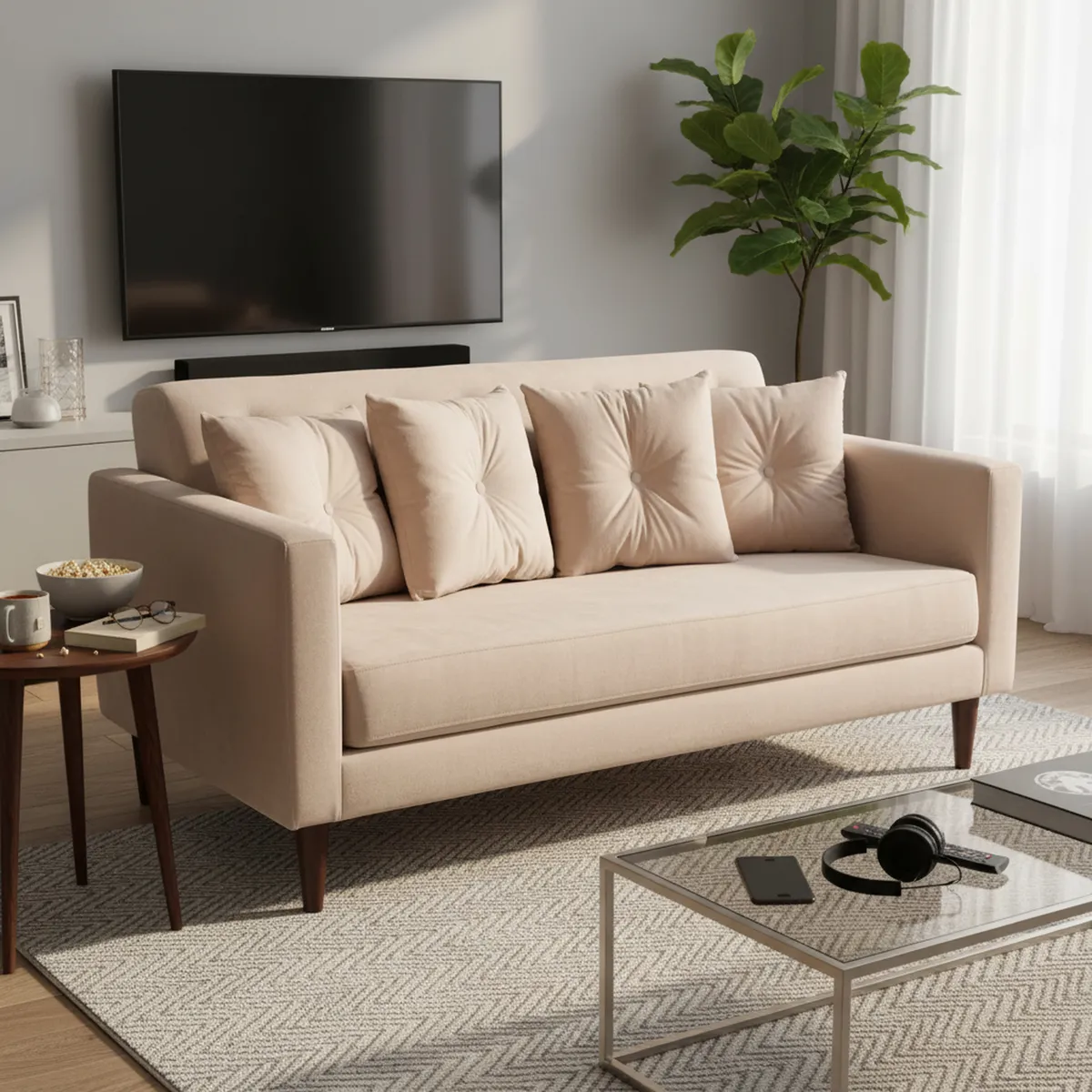 NUEVALINEA - Sofá 2 cuerpos 160x75x86 cm