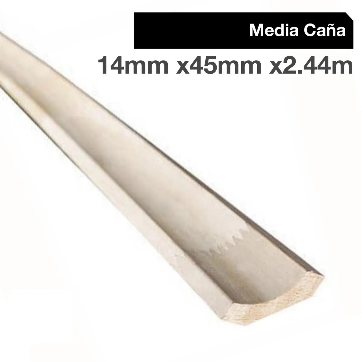 MULTIMARCA - Moldura 1/2 Caña Pino Finger Natural 30 mm 3x300 cm