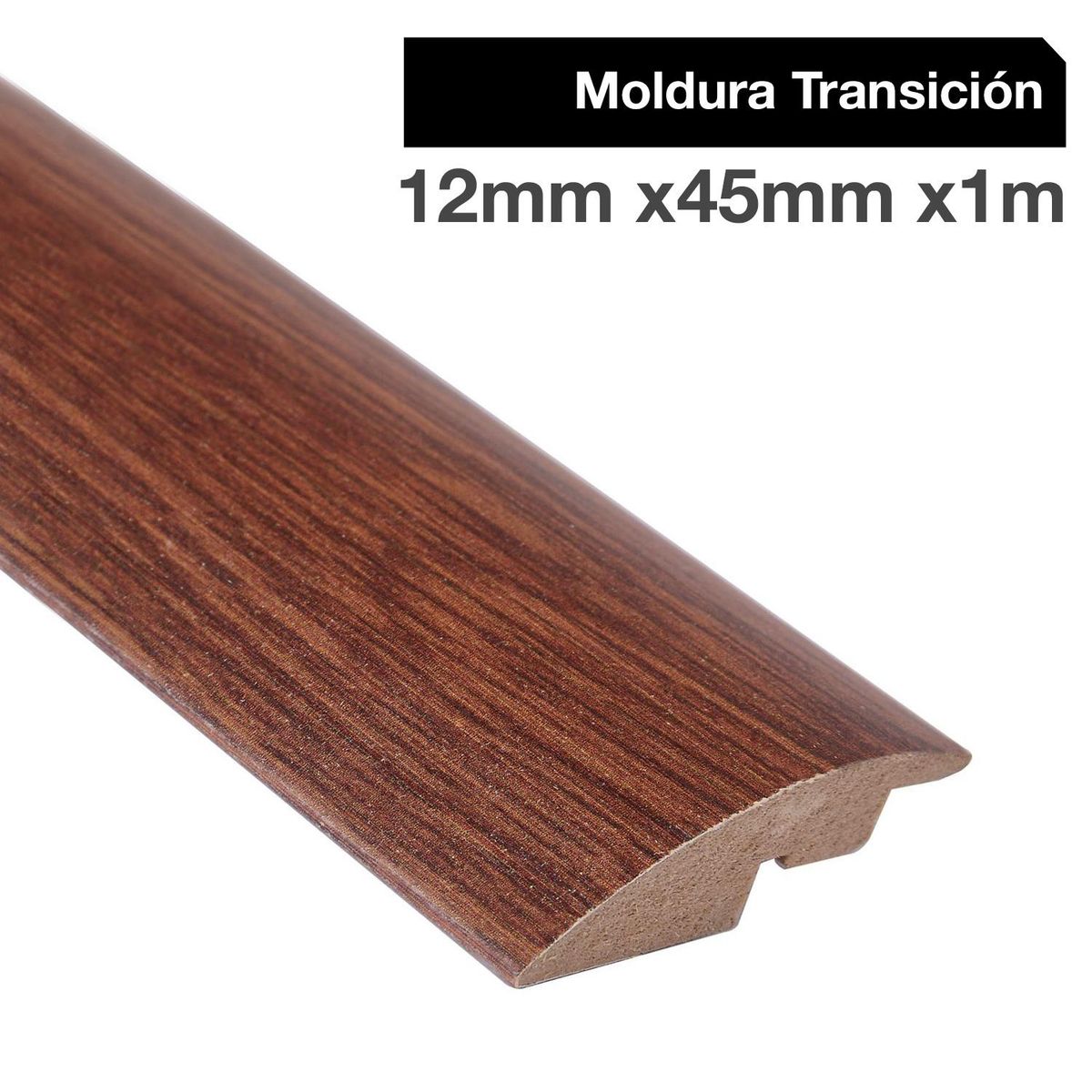 HOLZTEK - Moldura Guía de Transición MDF Cedro 12 mm 4.3x100 cm