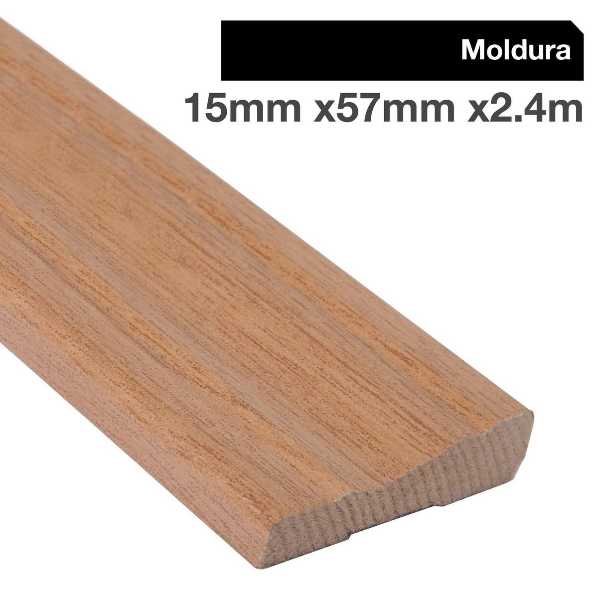 HOLZTEK - Moldura Pilastra MDF Abedul 15 mm 5.7x240 cm