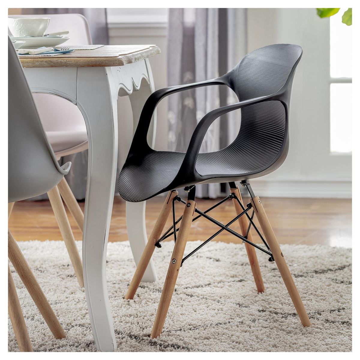 GRUPO LINK - Silla  Negro 81x63x56 cm