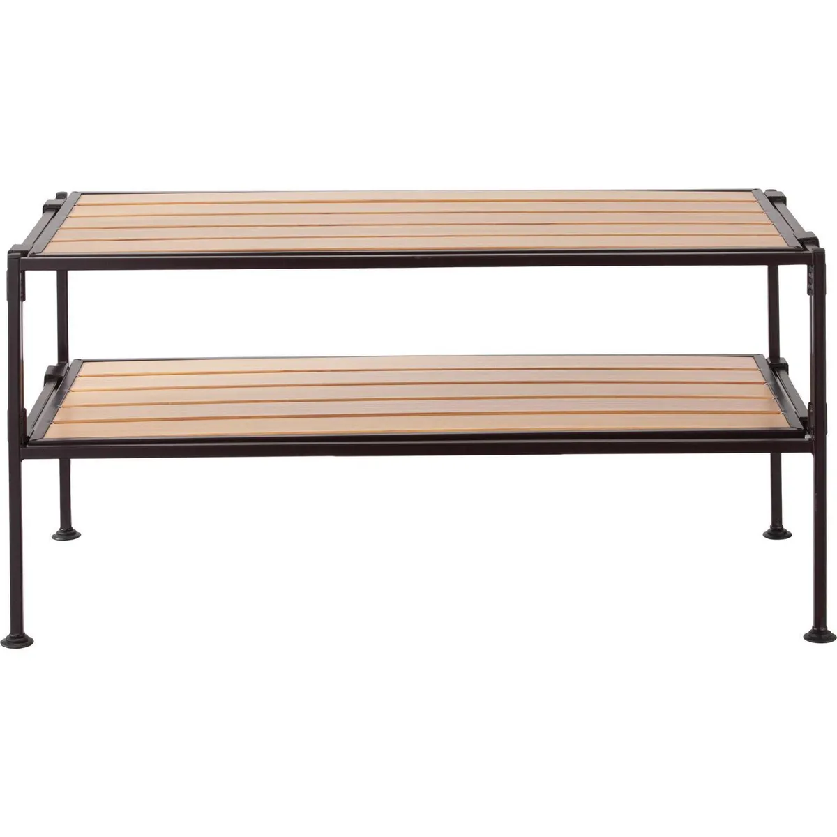 SEVILLE - Zapatera Metal 2 Nivel(es) 67.3x31.75x30.98 cm Gris/Café