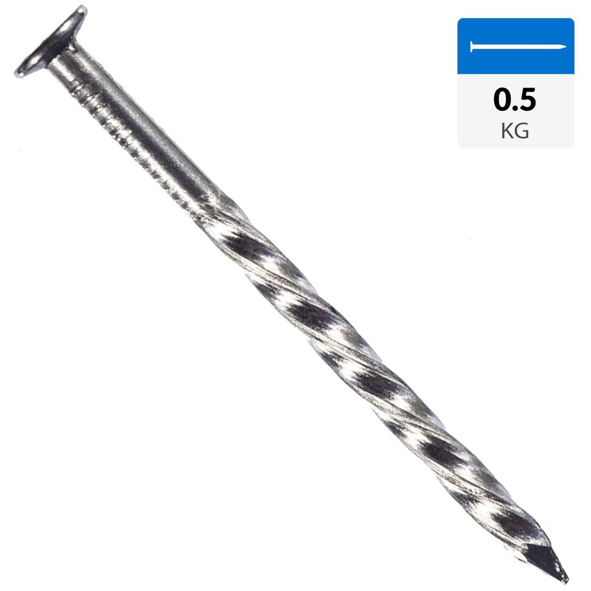 INCHALAM - Clavo helicoidal 2 1/2" pulgadas 500 grs