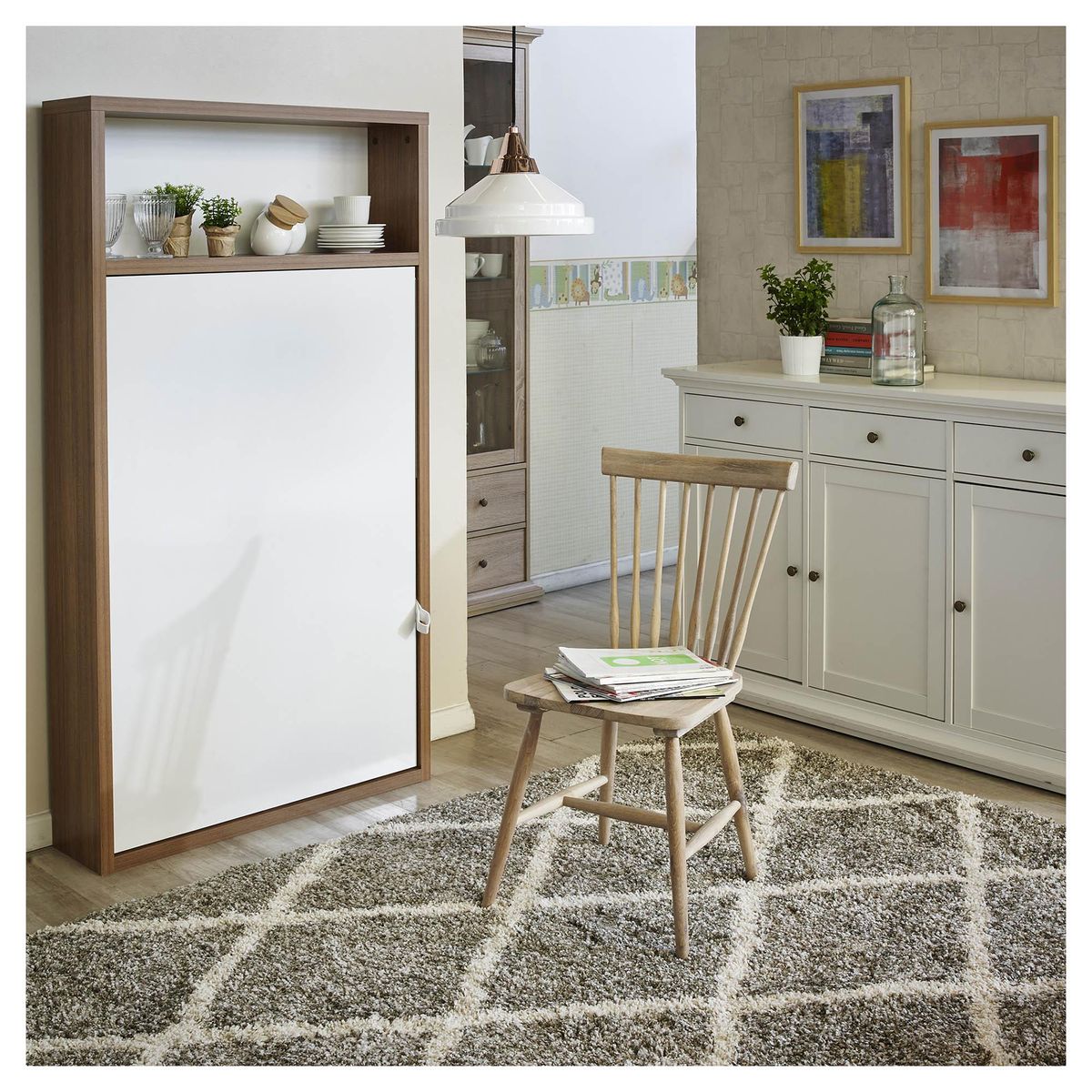 HOMY - Mesa de comedor abatible 160x87 cm