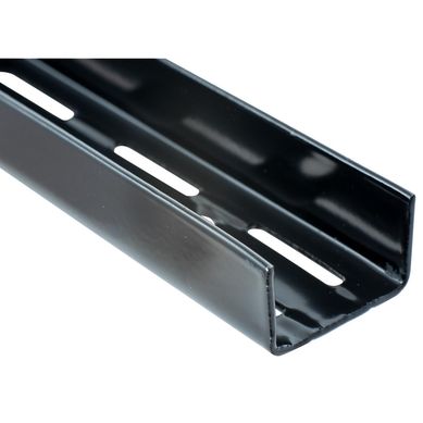 Pilar ranurado doble metal 192 cm Negro